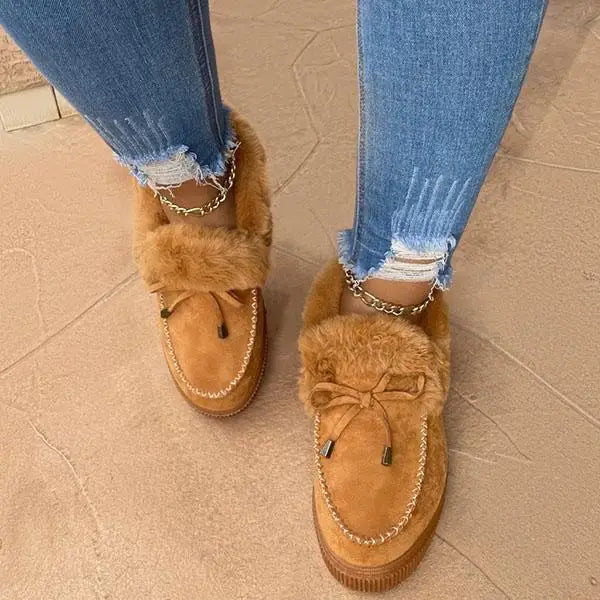 HOT Luxury women boots 2025 women warm cotton female handmade shoes snow boots Winter round toe thick bottom plus velvet thick