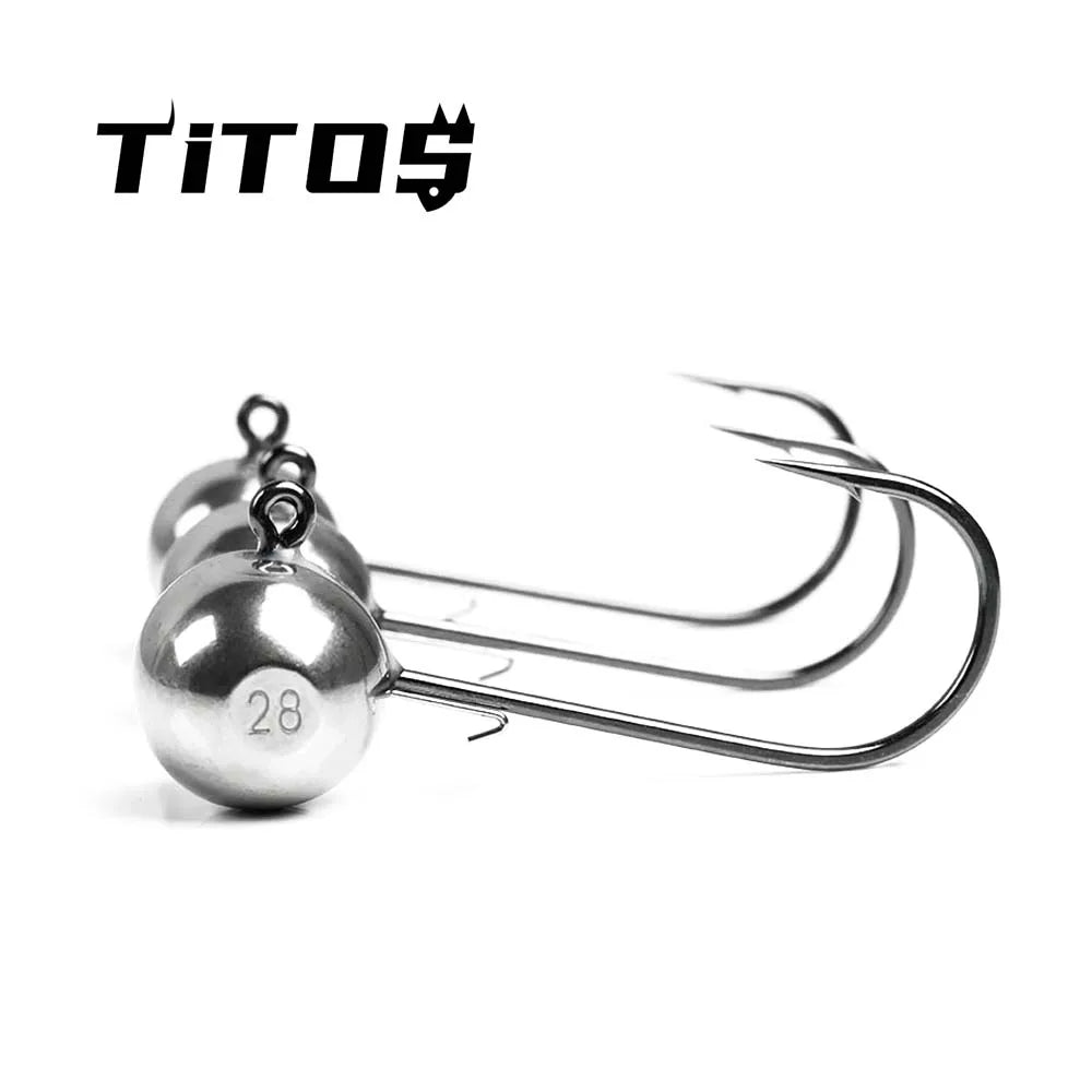 3/4/5pcs Tungsten Jig Head Hook 1.8g/2.7g/3.5g/5.3g/7g Round Ball Jig Head Tungsten Hooks Soft Worm Lure Fishing Accessories