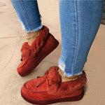 HOT Luxury women boots 2025  women warm cotton female handmade shoes snow boots  Winter round toe thick bottom plus velvet thick