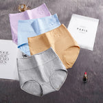 4Pcs Cotton Panties Women's High Waist Underwear Abdominal Plus Size Briefs Girls Female Seamless Underpants Sexy Lingeries Lady
