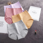 4Pcs Cotton Panties Women's High Waist Underwear Abdominal Plus Size Briefs Girls Female Seamless Underpants Sexy Lingeries Lady