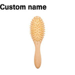 Personalized Baby Care Hair Brush Pure Natural Wool Wood Comb ,  Engraved Newborn Massager Baby Shower and Registry Gift