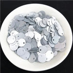 1 Pack Multi Size 6mm 8mm 10mm Flat Round Sequins Matte Glitter PVC Sequin Paillettes for Women Garments Accessories
