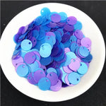 1 Pack Multi Size 6mm 8mm 10mm Flat Round Sequins Matte Glitter PVC Sequin Paillettes for Women Garments Accessories
