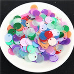 1 Pack Multi Size 6mm 8mm 10mm Flat Round Sequins Matte Glitter PVC Sequin Paillettes for Women Garments Accessories