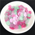 1 Pack Multi Size 6mm 8mm 10mm Flat Round Sequins Matte Glitter PVC Sequin Paillettes for Women Garments Accessories