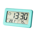 Mini Digital Clock Temperature Humidity Portable Watch Clock Thermometer Hygrometer 12/24 Hours Battery Powered Clocks Home