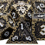 DND D20 Dice Set Dungeon and Dragon Metal Polyhedral D&D Dice for  Pathfinder RPG Roll Playing Game D20 D12 D10 D8 D6 D4
