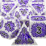 DND D20 Dice Set Dungeon and Dragon Metal Polyhedral D&D Dice for  Pathfinder RPG Roll Playing Game D20 D12 D10 D8 D6 D4