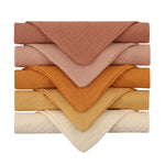 5 Pcs Towel Baby Face Cloth Baby Bath Towel Handkerchief Cotton Burp Cloth Soft Absorbent Gauze Kindergarten Washcloth