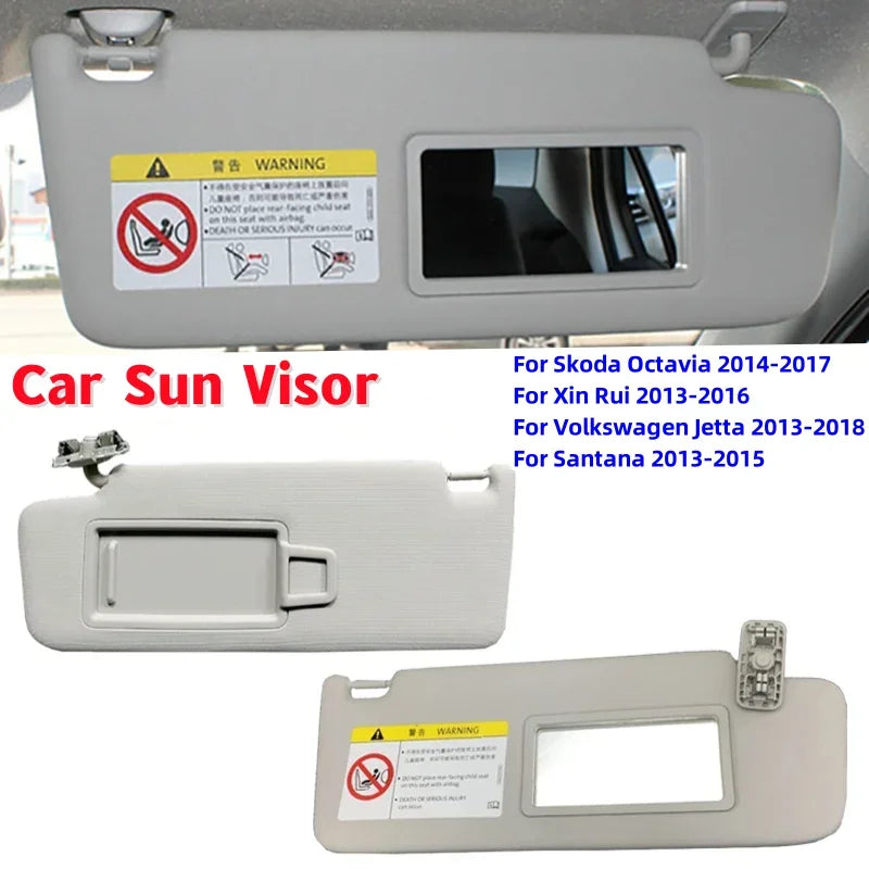 Car Sun Visor with Mirror For Skoda Octavia For Skoda Octavia/For Xinrui/For Volkswagen Jetta/For Santana 2013-2018