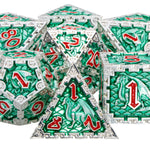 DND D20 Dice Set Dungeon and Dragon Metal Polyhedral D&D Dice for  Pathfinder RPG Roll Playing Game D20 D12 D10 D8 D6 D4