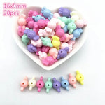 All Kinds of Shape Colourful Acrylic Loose Spacer Beads for Jewelry Making DIY Beaded Material Early Education Accessories