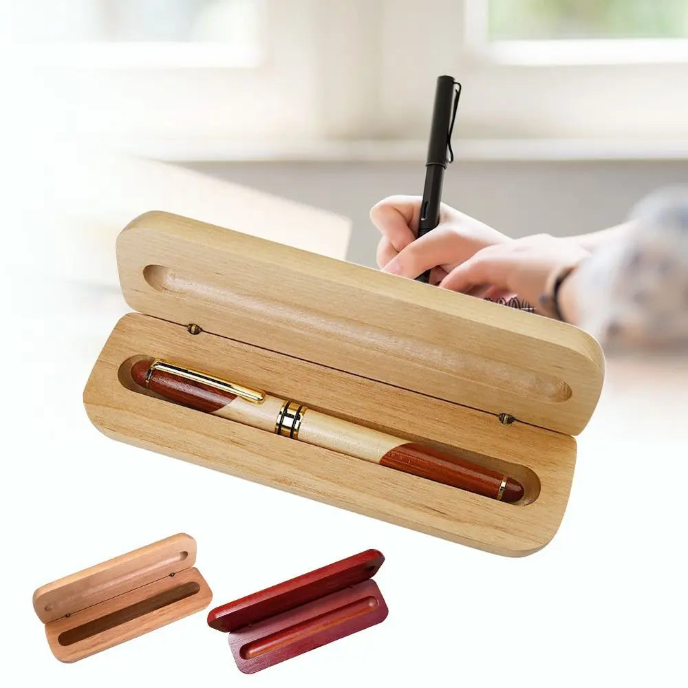 Stationery Box Portable Ballpoint Pen Box Luxury Handmade Signature Pen Holder Empty Collection Box Kids Children Gift