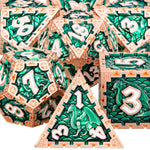 DND D20 Dice Set Dungeon and Dragon Metal Polyhedral D&D Dice for  Pathfinder RPG Roll Playing Game D20 D12 D10 D8 D6 D4