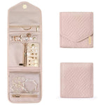 1Pc Roll Foldable Jewelry Case Travel Jewelry Organizer Portable For Journey Earrings Rings Necklaces Brooches Storage Bag