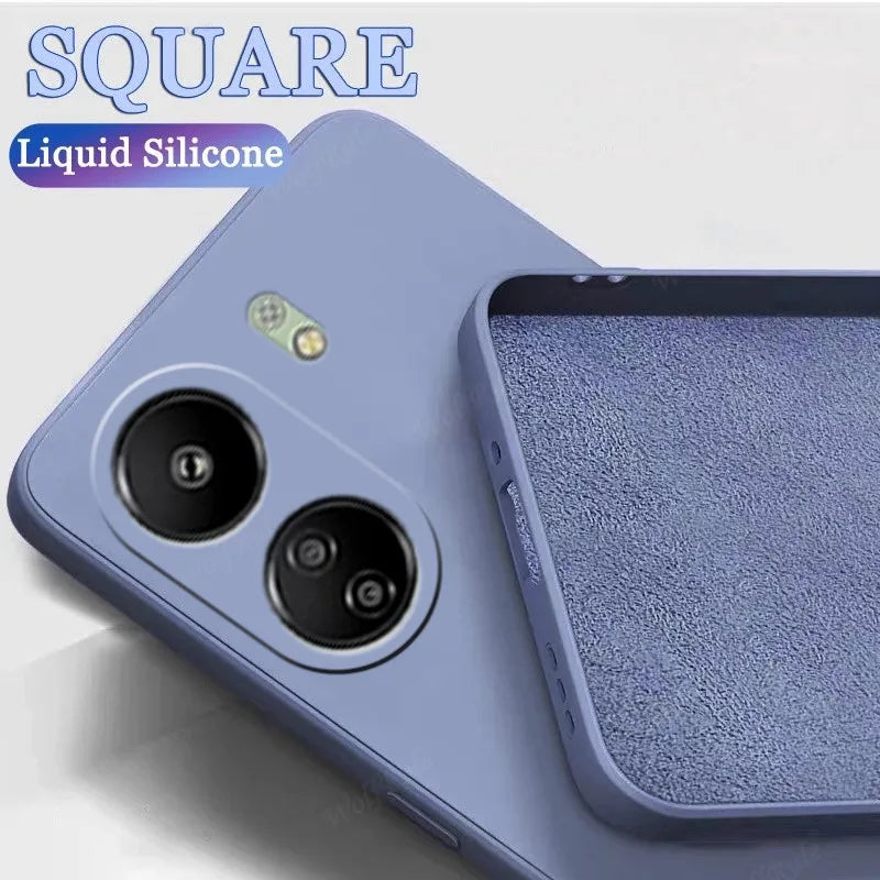 For Redmi 13C Case Cover Xiaomi Redmi 13C Capas Shockproof Bumper Back Liquid Silicone Shockproof TPU Soft Case Redmi 13C Fundas