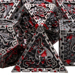 DND D20 Dice Set Dungeon and Dragon Metal Polyhedral D&D Dice for  Pathfinder RPG Roll Playing Game D20 D12 D10 D8 D6 D4