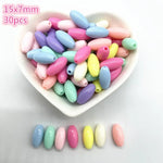 All Kinds of Shape Colourful Acrylic Loose Spacer Beads for Jewelry Making DIY Beaded Material Early Education Accessories
