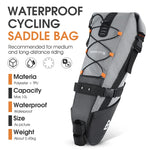 WEST BIKING Bike Bag Waterproof Reflective 10L Large Capacity Saddle Bag Cycling Foldable Tail Bag MTB Road Bicycle Bag