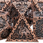 DND D20 Dice Set Dungeon and Dragon Metal Polyhedral D&D Dice for  Pathfinder RPG Roll Playing Game D20 D12 D10 D8 D6 D4