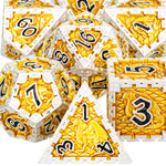 DND D20 Dice Set Dungeon and Dragon Metal Polyhedral D&D Dice for  Pathfinder RPG Roll Playing Game D20 D12 D10 D8 D6 D4