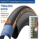 Eagle F1 Road Bike Tire Tubeless/Tube Tyre 700x25/28/30/32C Bicycle Foldable Anti-puncture Gravel Tyre Cycling Parts