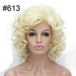 StrongBeauty Women's wig Black/Dark brown Medium Curly Hair Natural Synthetic Full Wigs
