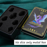 DND D20 Dice Set Dungeon and Dragon Metal Polyhedral D&D Dice for  Pathfinder RPG Roll Playing Game D20 D12 D10 D8 D6 D4