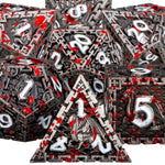 DND D20 Dice Set Dungeon and Dragon Metal Polyhedral D&D Dice for  Pathfinder RPG Roll Playing Game D20 D12 D10 D8 D6 D4