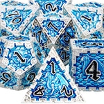 DND D20 Dice Set Dungeon and Dragon Metal Polyhedral D&D Dice for  Pathfinder RPG Roll Playing Game D20 D12 D10 D8 D6 D4
