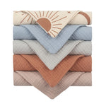 5 Pcs Towel Baby Face Cloth Baby Bath Towel Handkerchief Cotton Burp Cloth Soft Absorbent Gauze Kindergarten Washcloth