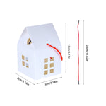 5/10pcs Christmas House Shape Candy Box 2023 Xmas Cookie Biscuit Packing Paper Boxes Gift Bags New Year Party Decoration Navidad