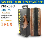 Eagle F1 Road Bike Tire Tubeless/Tube Tyre 700x25/28/30/32C Bicycle Foldable Anti-puncture Gravel Tyre Cycling Parts