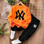 Autumn Baby Boy Clothes Set Kid Letter Printed Sweatshirts Pullover Top And Pants 2pcs Suit Children Girls Fashion Tracksuits