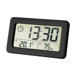 Mini Digital Clock Temperature Humidity Portable Watch Clock Thermometer Hygrometer 12/24 Hours Battery Powered Clocks Home