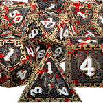 DND D20 Dice Set Dungeon and Dragon Metal Polyhedral D&D Dice for  Pathfinder RPG Roll Playing Game D20 D12 D10 D8 D6 D4