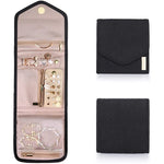 1Pc Roll Foldable Jewelry Case Travel Jewelry Organizer Portable For Journey Earrings Rings Necklaces Brooches Storage Bag