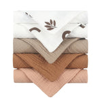 5 Pcs Towel Baby Face Cloth Baby Bath Towel Handkerchief Cotton Burp Cloth Soft Absorbent Gauze Kindergarten Washcloth