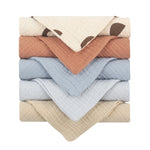 5 Pcs Towel Baby Face Cloth Baby Bath Towel Handkerchief Cotton Burp Cloth Soft Absorbent Gauze Kindergarten Washcloth