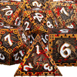 DND D20 Dice Set Dungeon and Dragon Metal Polyhedral D&D Dice for  Pathfinder RPG Roll Playing Game D20 D12 D10 D8 D6 D4