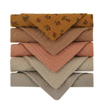 5 Pcs Towel Baby Face Cloth Baby Bath Towel Handkerchief Cotton Burp Cloth Soft Absorbent Gauze Kindergarten Washcloth