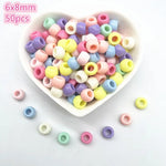 All Kinds of Shape Colourful Acrylic Loose Spacer Beads for Jewelry Making DIY Beaded Material Early Education Accessories
