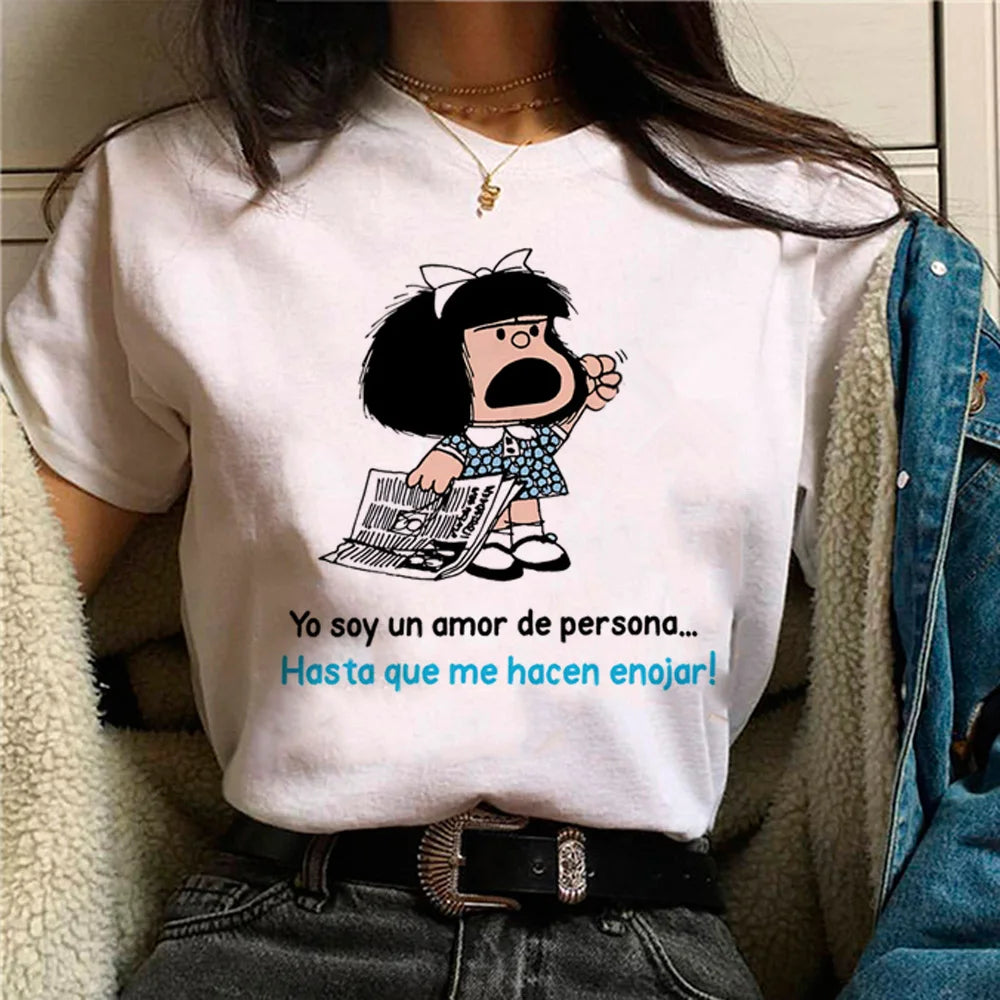 Mafalda tshirt women summer t shirt female 2000s clothing