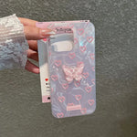 For Poco F5 Pro F6 F3 X3 NFC X5 X6 M3 M6 Xiaomi Mi 11 Lite 13T 14T Pro Romantic Heart Butterfly Lustre Lining Hard Phone Case