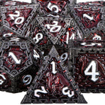 DND D20 Dice Set Dungeon and Dragon Metal Polyhedral D&D Dice for  Pathfinder RPG Roll Playing Game D20 D12 D10 D8 D6 D4