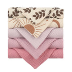 5 Pcs Towel Baby Face Cloth Baby Bath Towel Handkerchief Cotton Burp Cloth Soft Absorbent Gauze Kindergarten Washcloth