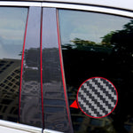 6PCS Glossy Black Pillar Post  Fit For Peugeot 308 I (T7) 2008-2013 Door Trim Window Decal Cover Stickers Car Accessories Kit